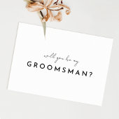 Carte de proposition Groomsman pour Script moderne
