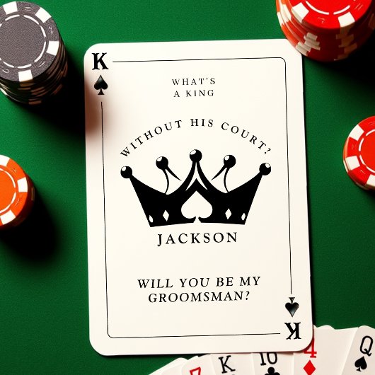 Carte de proposition King of Spades Poker Groomsma