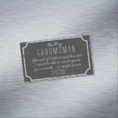 Carte de proposition magnétique 25 du Groomsman (In Situ)