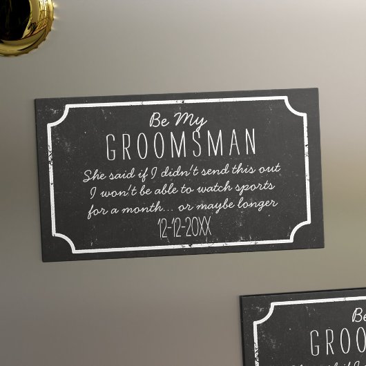 Carte de proposition magnétique 25 du Groomsman