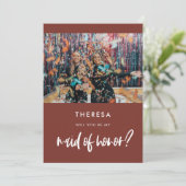 Carte de proposition Maid of Honor en terre cuite (Debout devant)