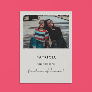 Carte de proposition manuscrite Matron d'honneur