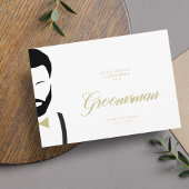 Carte de proposition Mariage simple Groomsman Silh