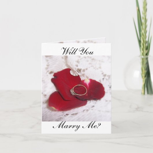 Carte de proposition mariage Voulez-Vous M'Épouser (Devant)