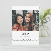 Carte de proposition Mignonne Matron d'honneur (Debout devant)