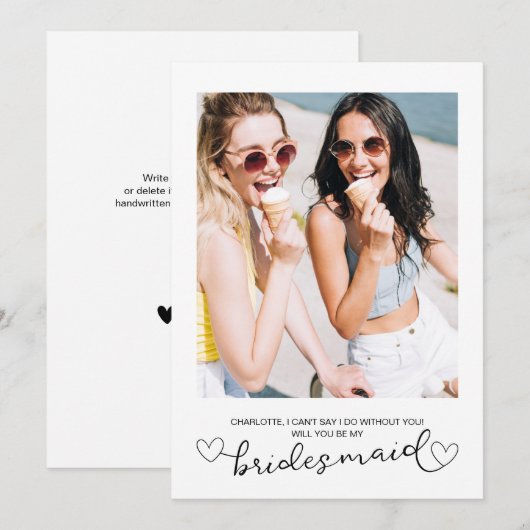 Carte de proposition mini-script photo (Devant / Derrière)