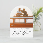 Carte de proposition minimale pour homme avec phot (Debout devant)