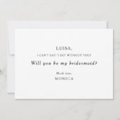 Carte de proposition minimaliste classique (Dos)