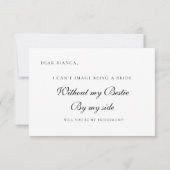 Carte de proposition minimaliste Élégante d'ivoire (Dos)