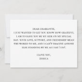 Carte de proposition minimaliste et simple d'honne (Dos)