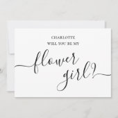 Carte De Proposition Minimaliste Et Simple Fleur F (Devant)