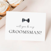Carte de proposition minimaliste Groomsman