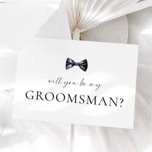 Carte de proposition minimaliste Groomsman
