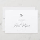 Carte de proposition minimaliste Mariage Best Man  (Devant)