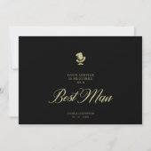 Carte de proposition minimaliste Mariage Best Man  (Devant)