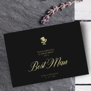 Carte de proposition minimaliste Mariage Best Man