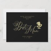 Carte de proposition minimaliste mariage Best Man  (Devant)