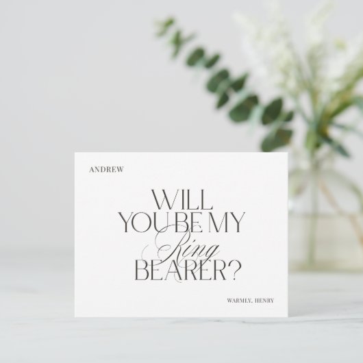 Carte de Proposition Moderne Élégante Blanche pour (Debout devant)