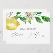 Carte de proposition moderne Lemon Garden Matron o (Devant / Derrière)