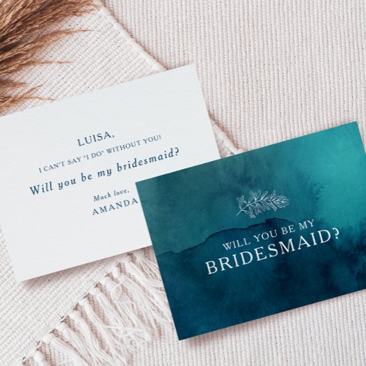 Carte de proposition Moody Ocean Watercolor