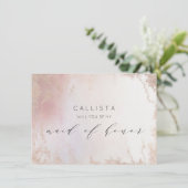 Carte de proposition Ombre Blush Pink Frost Maid o (Debout devant)