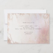 Carte de proposition Ombre Blush Pink Frost Maid o (Dos)