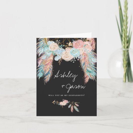 Carte de proposition parent | Boho Dreamcatcher (Devant)