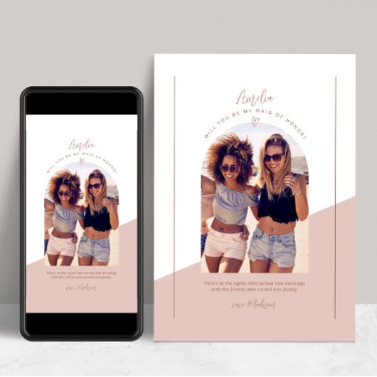 Carte de proposition personnelle de Bridesmaid