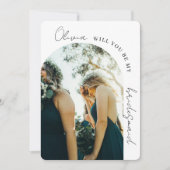 Carte de proposition photo Bridesmaid Arch (Devant)