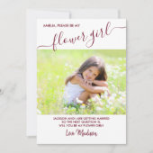 Carte de proposition photo Burgundy et White Flowe (Devant)