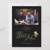 Carte de proposition photo mariage Best Man Funny (Devant)