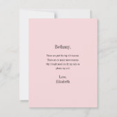 Carte de proposition pour demoiselle d'honneur de (Dos)