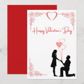 Carte de proposition pour la Saint-Valentin pour c (Devant / Derrière)