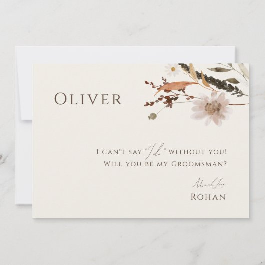 Carte de proposition pour le Fleur sauvage d'autom (Dos)