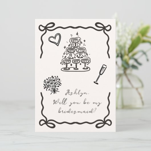 Carte de proposition pour Mariage (Debout devant)