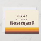 Carte de proposition Retro 60s Best Man (Devant)