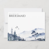 Carte de proposition Rustic Mountain Boho Bridesma (Devant)