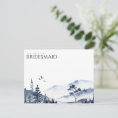 Carte de proposition Rustic Mountain Boho Bridesma (Debout devant)