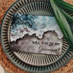 Carte de proposition Rustic Ocean Groomsman