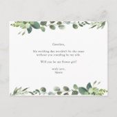 Carte de proposition "Serez-vous ma fille aux fleu (Dos)