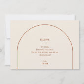 Carte de proposition simple Boho Arch Ivory Grooms (Dos)