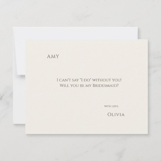 Carte de proposition simple Boho Fleur sauvage Bri (Dos)