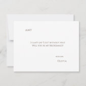 Carte de proposition simple Boho Fleur sauvage Bri (Dos)