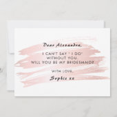 Carte de proposition simple de femme de ménage ros (Dos)