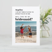 Carte de proposition simple Elegant Bridesmaid (Debout devant)