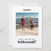 Carte de proposition simple Elegant Bridesmaid (Devant)