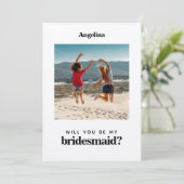 Carte de proposition simple Elegant Bridesmaid (Debout devant)