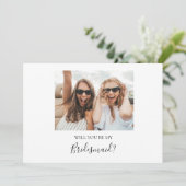 Carte de proposition simple Elegant Photo Bridesma (Debout devant)