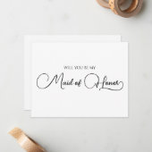 Carte de proposition simple et élégante de script (Devant/Arrière en situation)