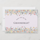 Carte de proposition simple Fleur sauvage Lavender (Devant)